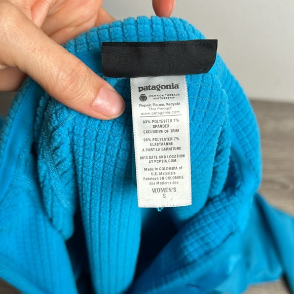 Patagonia Women’s Pullover Fleece Lined 1/4 Zip Jacket Size Small Blue - Picture 4 of 6